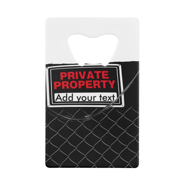 Private Property Sign - Customisable (Front)