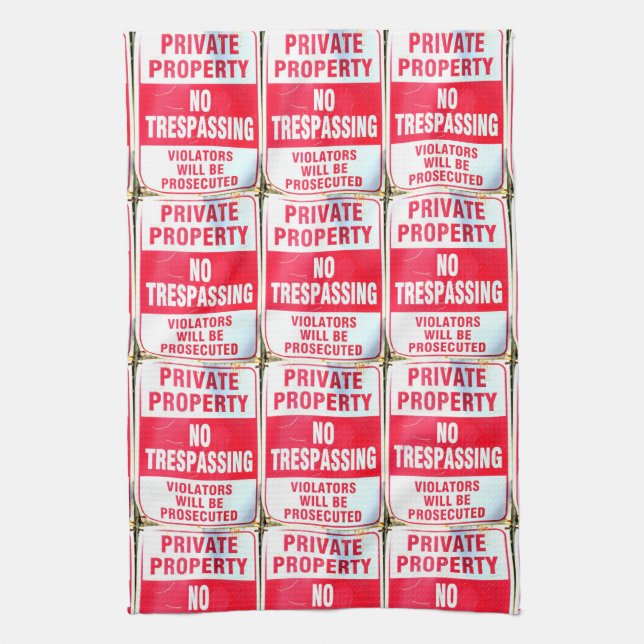 private property towel (Vertical)
