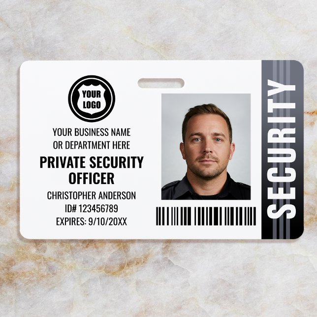 Private Security Guard Officer ID Photo Logo Grey Badge (Creator Uploaded)