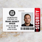 Private Security Guard Officer ID Photo Logo Red
