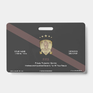 Private Security Service ID Badge
