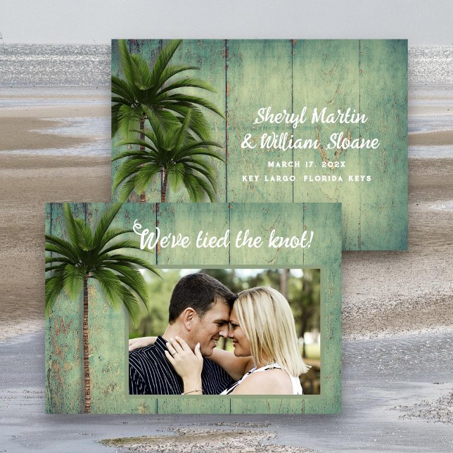 Private Wedding Palm Trees Photo Announcement (Creator Uploaded)