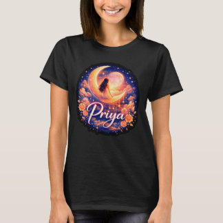 Priya Moonlight Dream – Aesthetic Crescent Moon T-Shirt