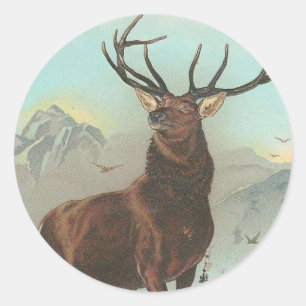 Prize Elk Classic Round Sticker