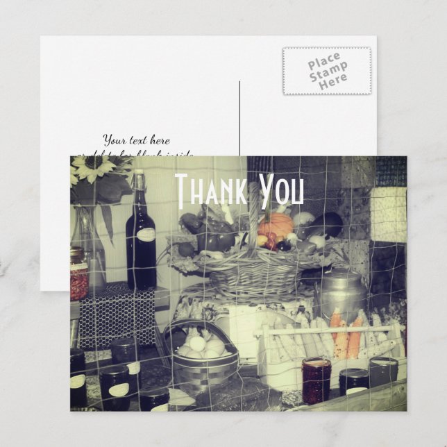 Prize Produce Country Fair Thank You  Postcard (Front/Back)