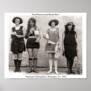 Prize Winners Annual Beauty Show Washington 1922 Poster