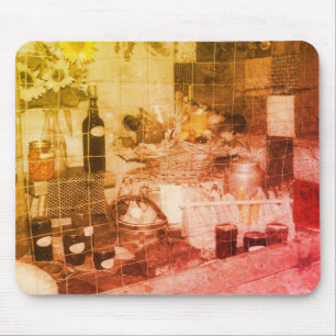 Prize Winning Produce Vintage Black And White Mouse Mat