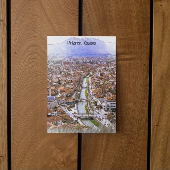 Prizren Kosovo City View Postcard (prizren kosovo postcard)
