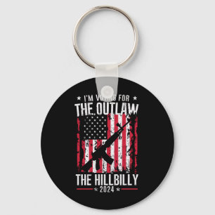Pro 45 I'm Voting for The Outlaw And The Hillbilly Key Ring