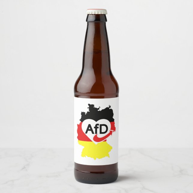Pro AFD Deutschland | Spruch Alternative T-Shirt Beer Bottle Label (Front)