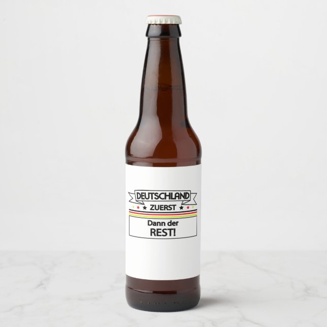 Pro AFD Deutschland | Spruch Alternative T-Shirt Beer Bottle Label (Front)