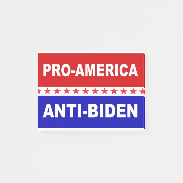 Pro America Anti Biden Post-it Notes (Front)