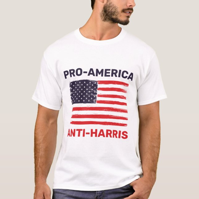 Pro America Anti Harris Customised T-Shirt (Front)