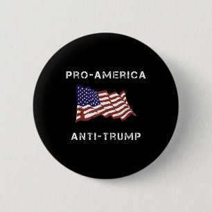 Pro-america Anti-trump American Usa Flag 6 Cm Round Badge
