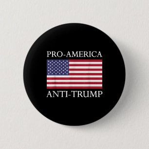 Pro-america Anti-trump - American Usa Flag Resist 6 Cm Round Badge