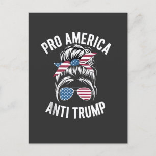 Pro-America Anti-Trump American USA Flag Resist Holiday Postcard