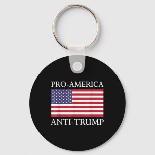 Pro-america Anti-trump - American Usa Flag Resist Key Ring