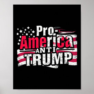 Pro-america Anti-trump - American Usa Flag Resist  Poster