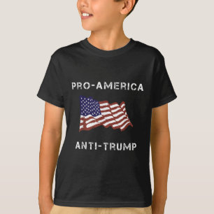 Pro-america Anti-trump American Usa Flag T-Shirt