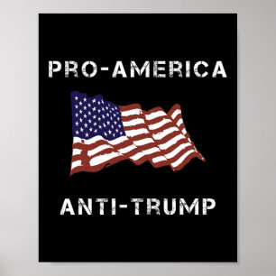 Pro-america Anti-trump American Usa Flag Women Men Poster