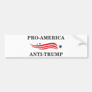 Pro-America Anti-Trump Bumper Sticker