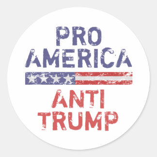 Pro-America Anti-Trump Classic Round Sticker