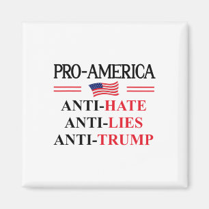 Pro America Anti Trump Hate Lies Resist Sign Anti Magnet