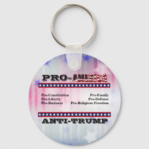 PRO-AMERICA  ANTI-TRUMP KEY RING
