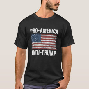 Pro America Anti Trump Vintage US Flag T-Shirt