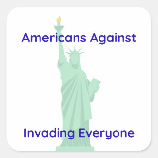 Pro-America Peace  Square Sticker