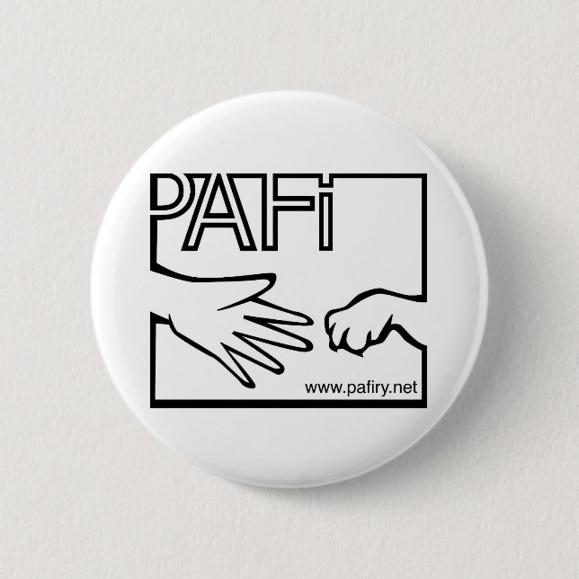 Pro Animals Finland BW Logo button (Front)