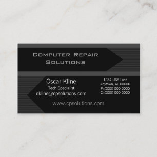 Pro Arrows Business Card, Black and Grey Card