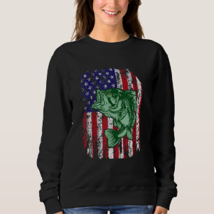 Pro Bass Fishing American Flag Angler Fisherman 4t Sweatshirt