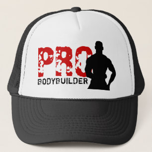 Pro Bodybuilder Red & Black Hat