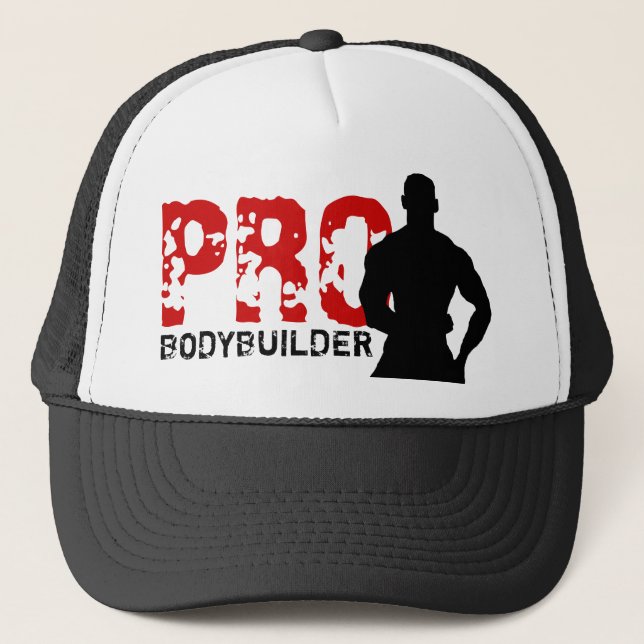 Pro Bodybuilder Red & Black Hat (Front)