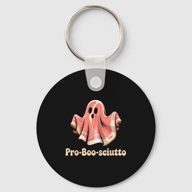 Pro Boo Sciutto Funny Italian Halloween Ghost Pros Key Ring (Front)