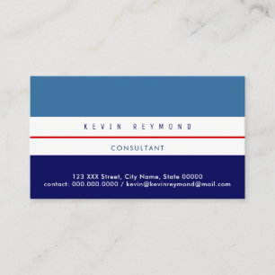 pro business card with two tones of blue