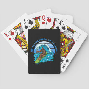 Pro By Day, Myth By Night Surfing Bigfoot Playing Cards