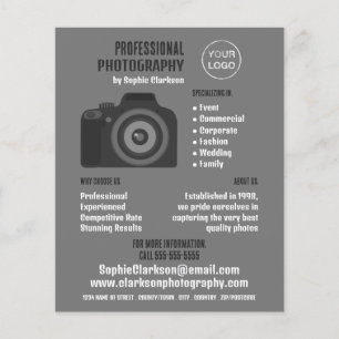 Pro Camera Icon, Photographer, Photography Hire Flyer