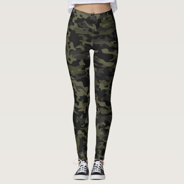 Pro Camo Green Leggings (Front)