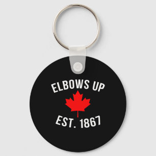 Pro Canada Elbows Up Established 1867  Key Ring