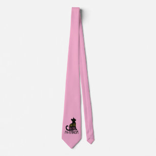 Pro-cats pro-choice pro-feminism black cat tie