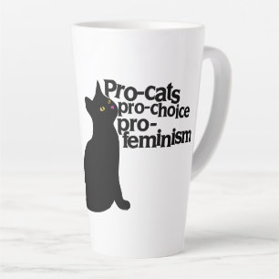 pro-cats pro-choice pro-feminism latte mug