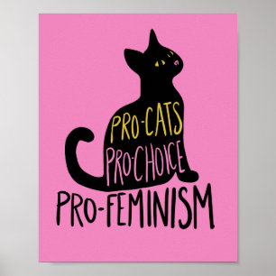 Pro-cats Pro-choice pro-feminism Poster
