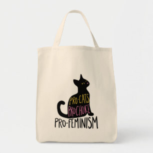 Pro-cats Pro-choice pro-feminism Tote Bag