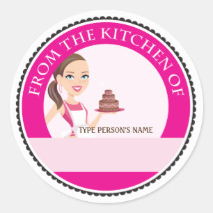 Pro Chef Cake Decor Custom Label for Baking Goods