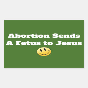 Pro Choice Abortion Jesus Foetus Reproductive righ Rectangular Sticker