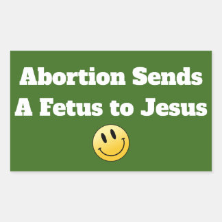 Pro Choice Abortion Jesus Foetus Reproductive righ Rectangular Sticker