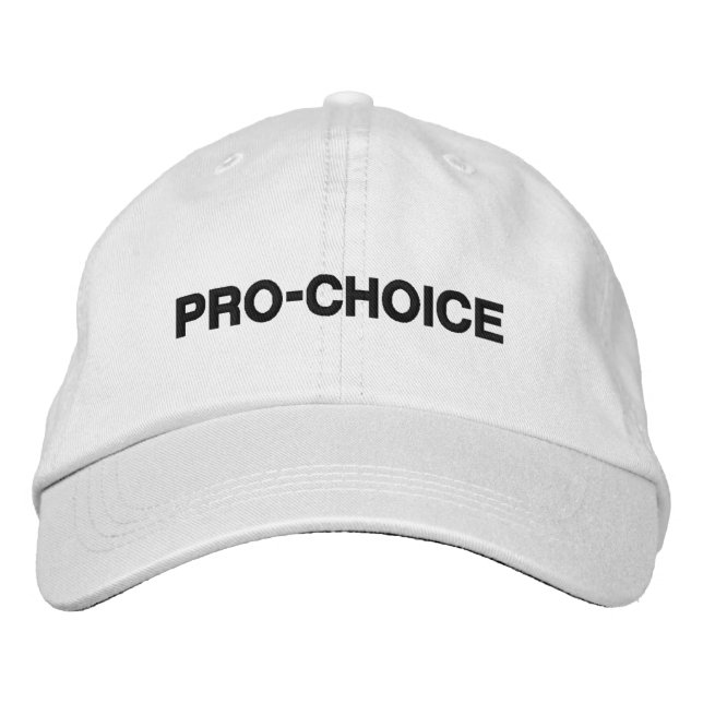 Pro Choice black white custom minimalist modern Embroidered Hat (Front)