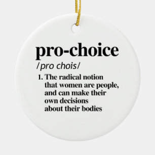 Pro-Choice Definition Ceramic Tree Decoration